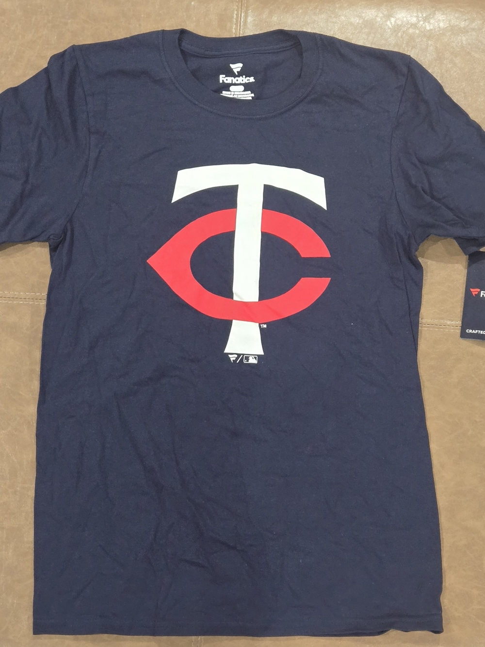 Fanatics Navy Minnesota Twins Graphic Tee with Red and White Logo